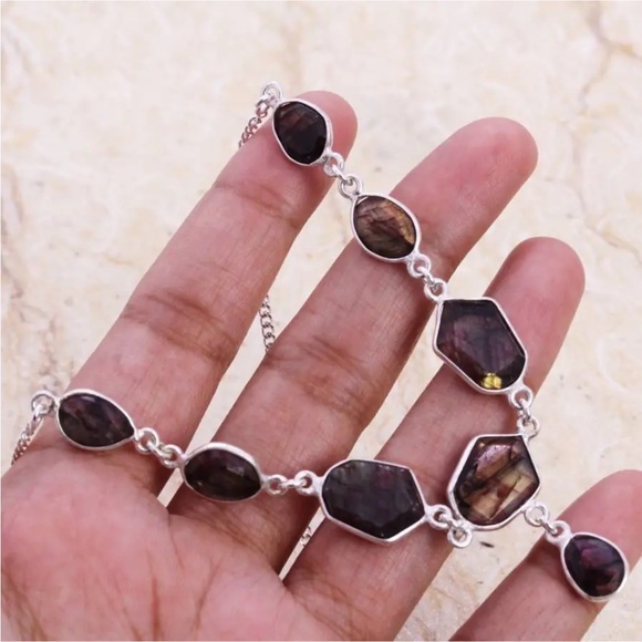 Labradorite silver necklace - Picture 4 of 6